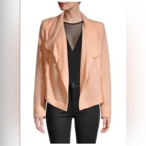 Donna Karan Peach Open-Front Draped Blazer
